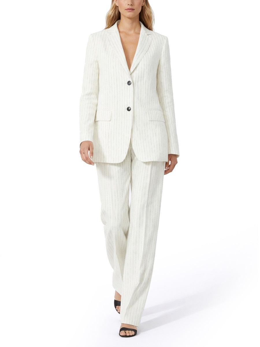Max Mara Women Linen Pinstripe Blazer MAX MARA