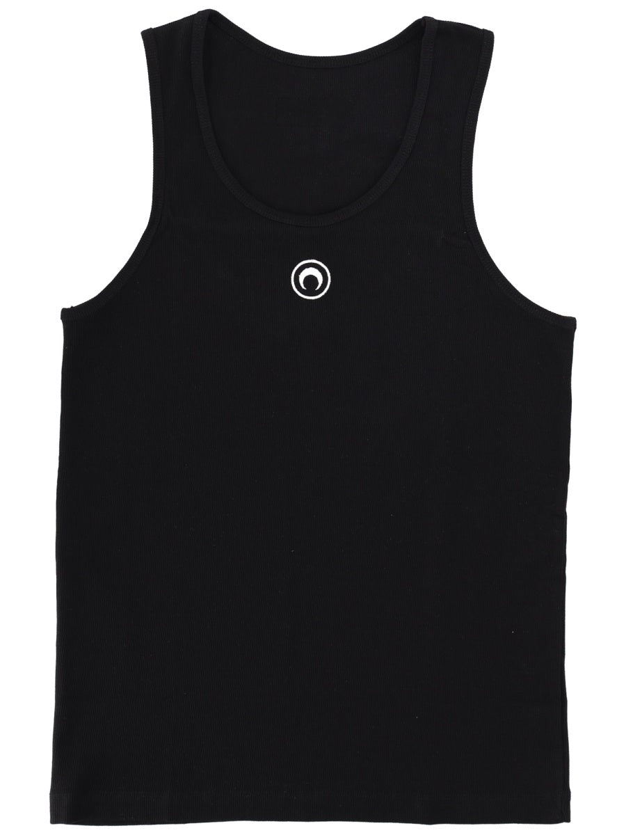 Marine Serre Men Tank Top A Costine Con Logo Moon MARINE SERRE