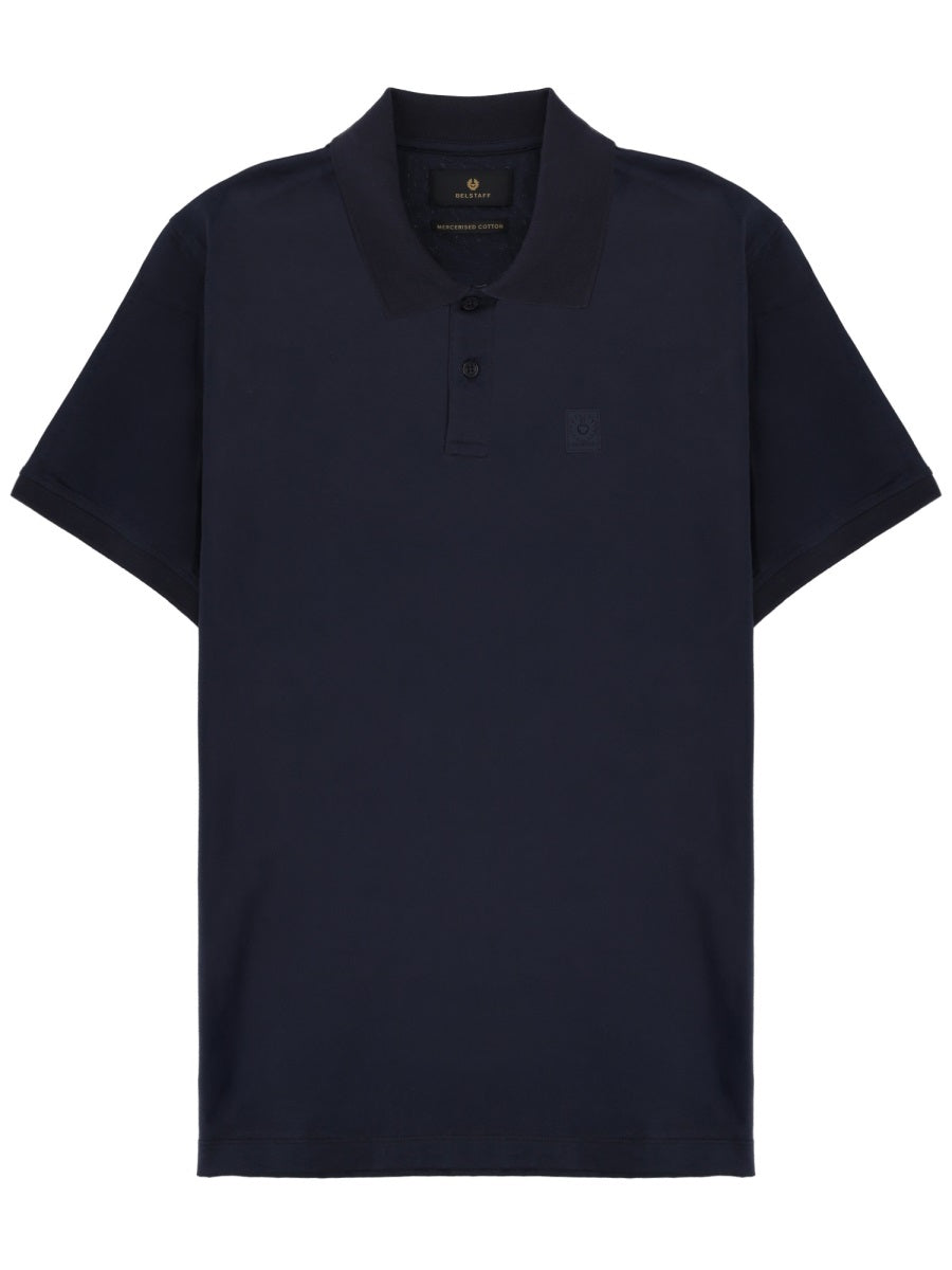 Belstaff Men Polo "Steel" Con Patch Logo BELSTAFF