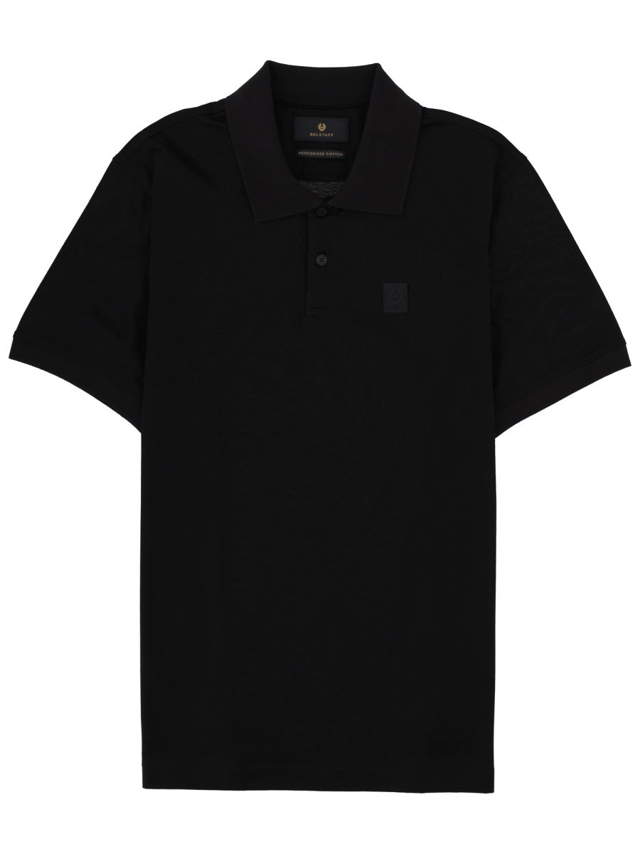 Belstaff Men Polo "Steel" Con Patch Logo BELSTAFF
