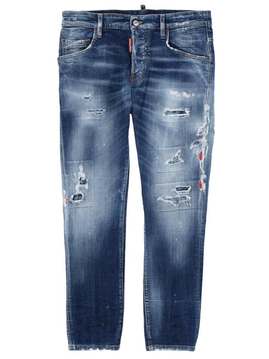 Dsquared Men Jeans "Skater" Effetto "Destroy"