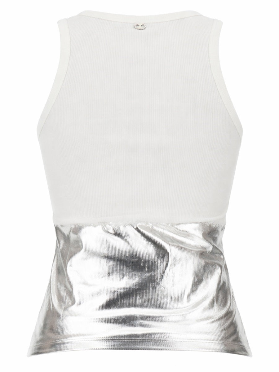 Rabanne Women Top A Costine Con Applicazione Piercing PACO RABANNE