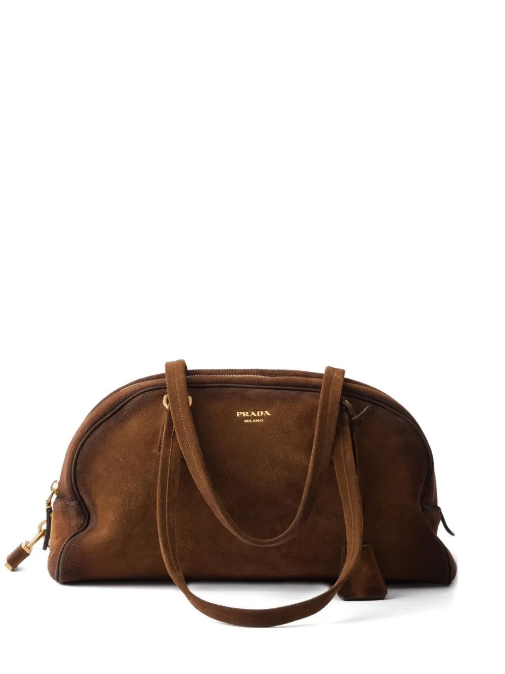 Prada Women Prada Bowling Medium Suede Bag PRADA