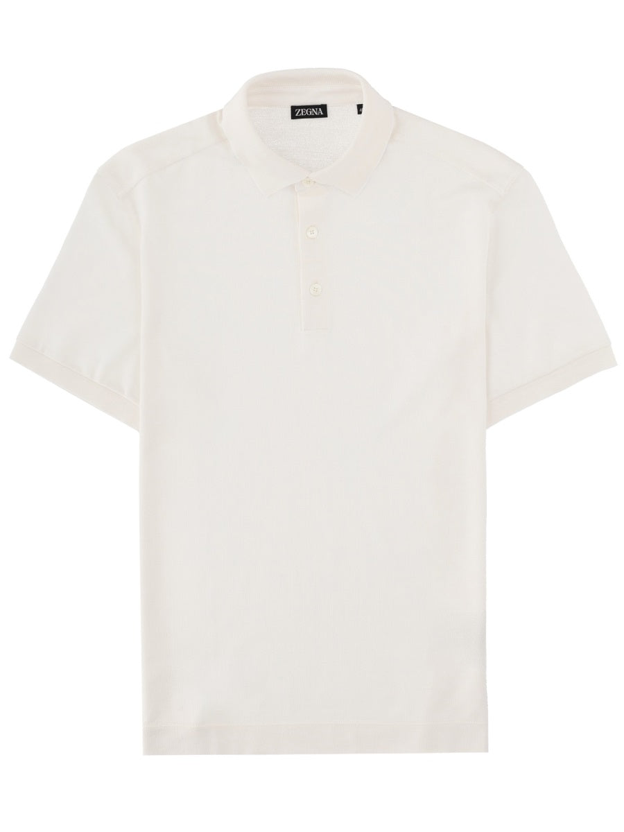 Zegna Men Polo In Cotone E Seta ZEGNA
