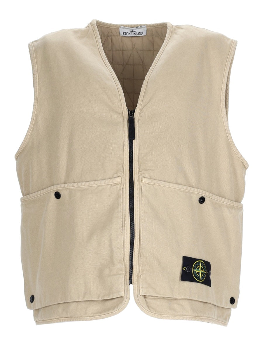 Stone Island Men Gilet Oversize Con Patch Logo STONE ISLAND