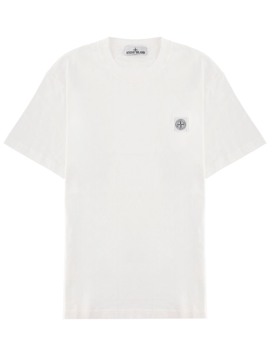 Stone Island Men T-Shirt Con Patch Logo STONE ISLAND