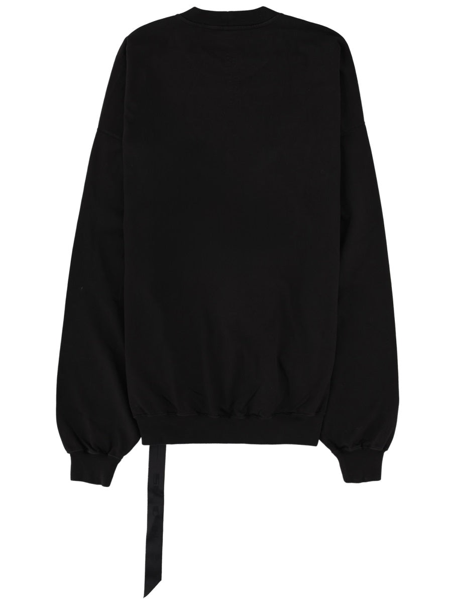 Rick Owens Drkshdw Men Felpa "Hun Crewneck" In Cotone RICK OWENS