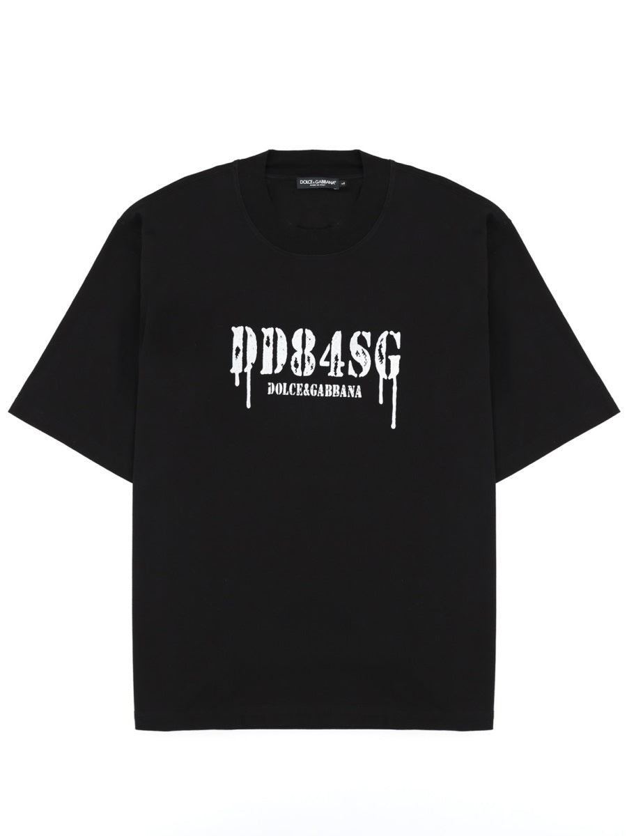 Dolce & Gabbana Men T-Shirt Con Stampa E Logo DOLCE & GABBANA