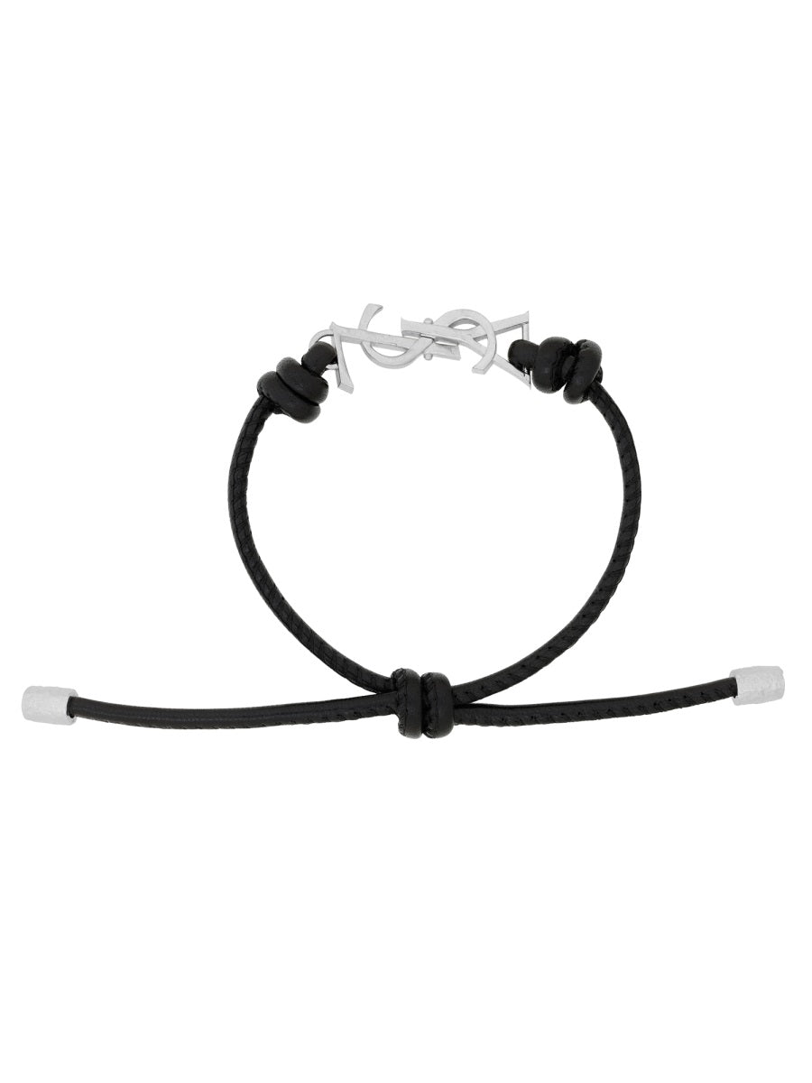 Saint Laurent Women Bracciale Cassandre In Pelle SAINT LAURENT
