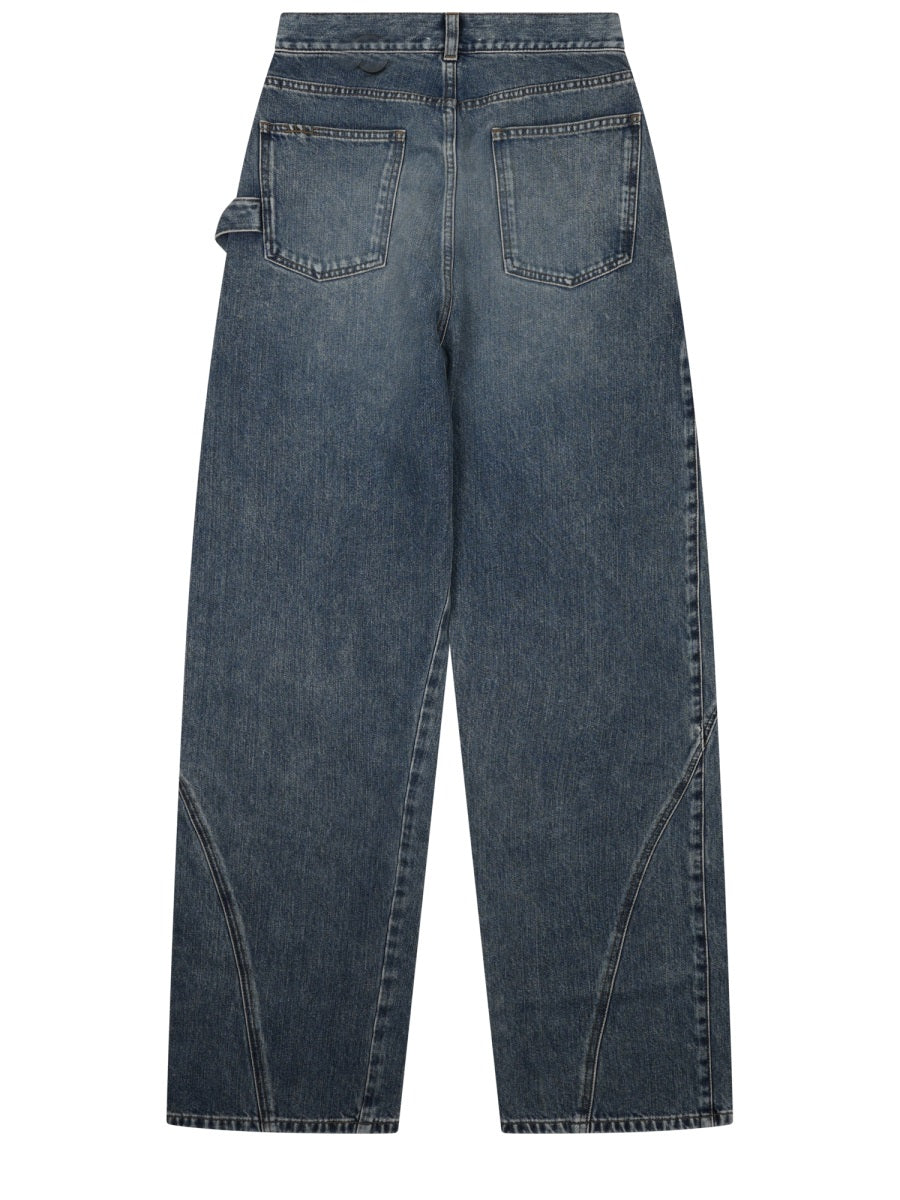 Jw Anderson Women Jeans Con Patch Logo J.W. ANDERSON