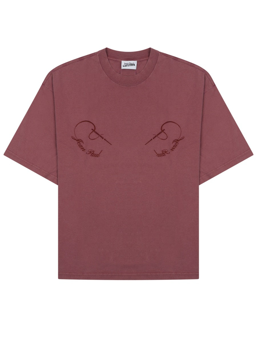 Jean Paul Gaultier Women T-Shirt "Needles" Con Logo JEAN PAUL GAULTIER