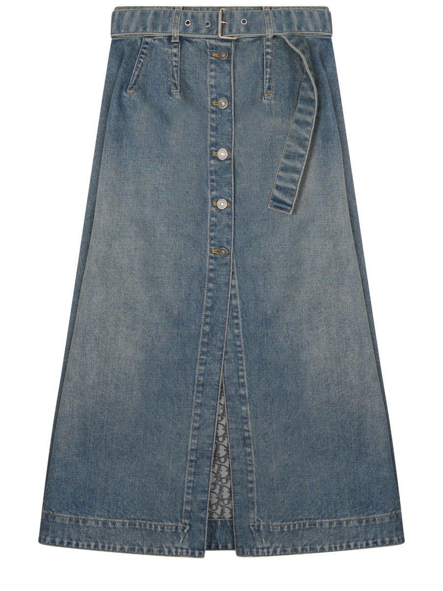 Dior Women Gonna Midi In Denim
