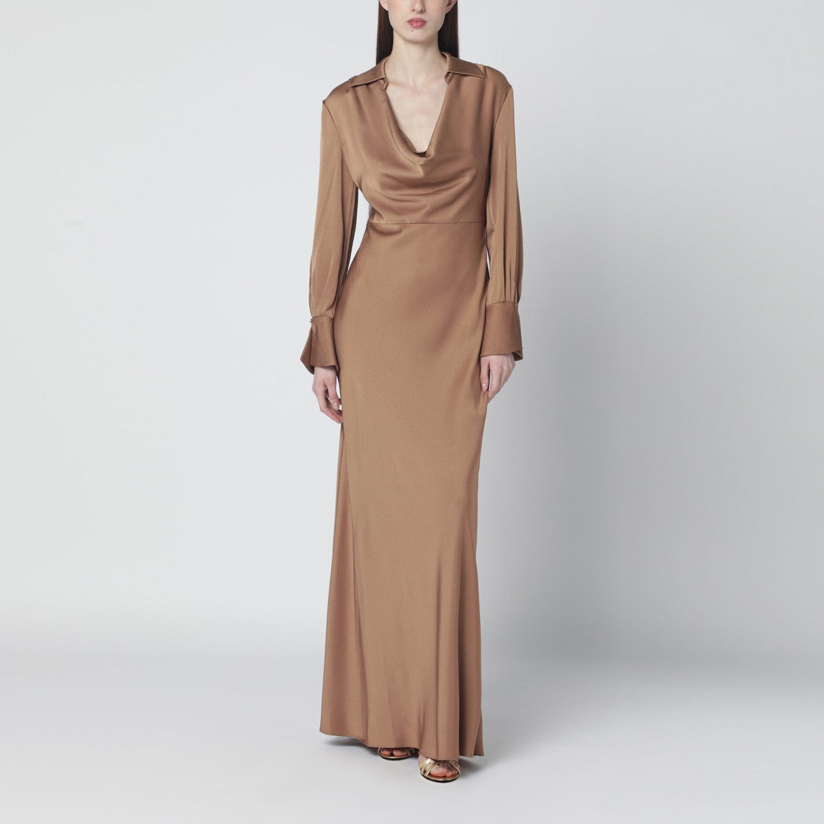 Simkhai Adelle Satin Dress With Draping Women SIMKHAI