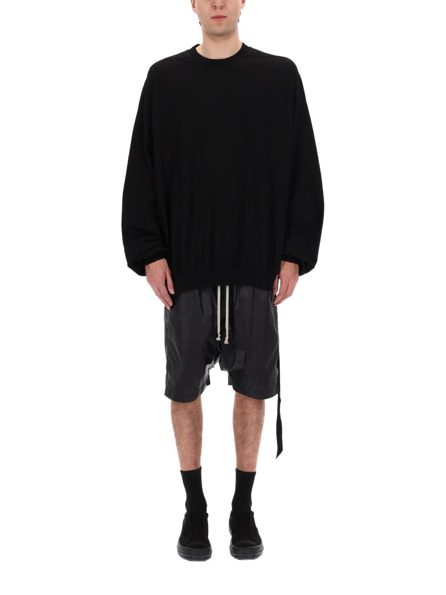 Rick Owens Drkshdw Men Felpa "Hun Crewneck" In Cotone RICK OWENS