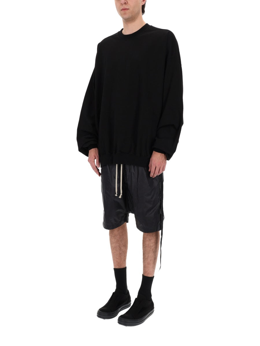 Rick Owens Drkshdw Men Felpa "Hun Crewneck" In Cotone RICK OWENS