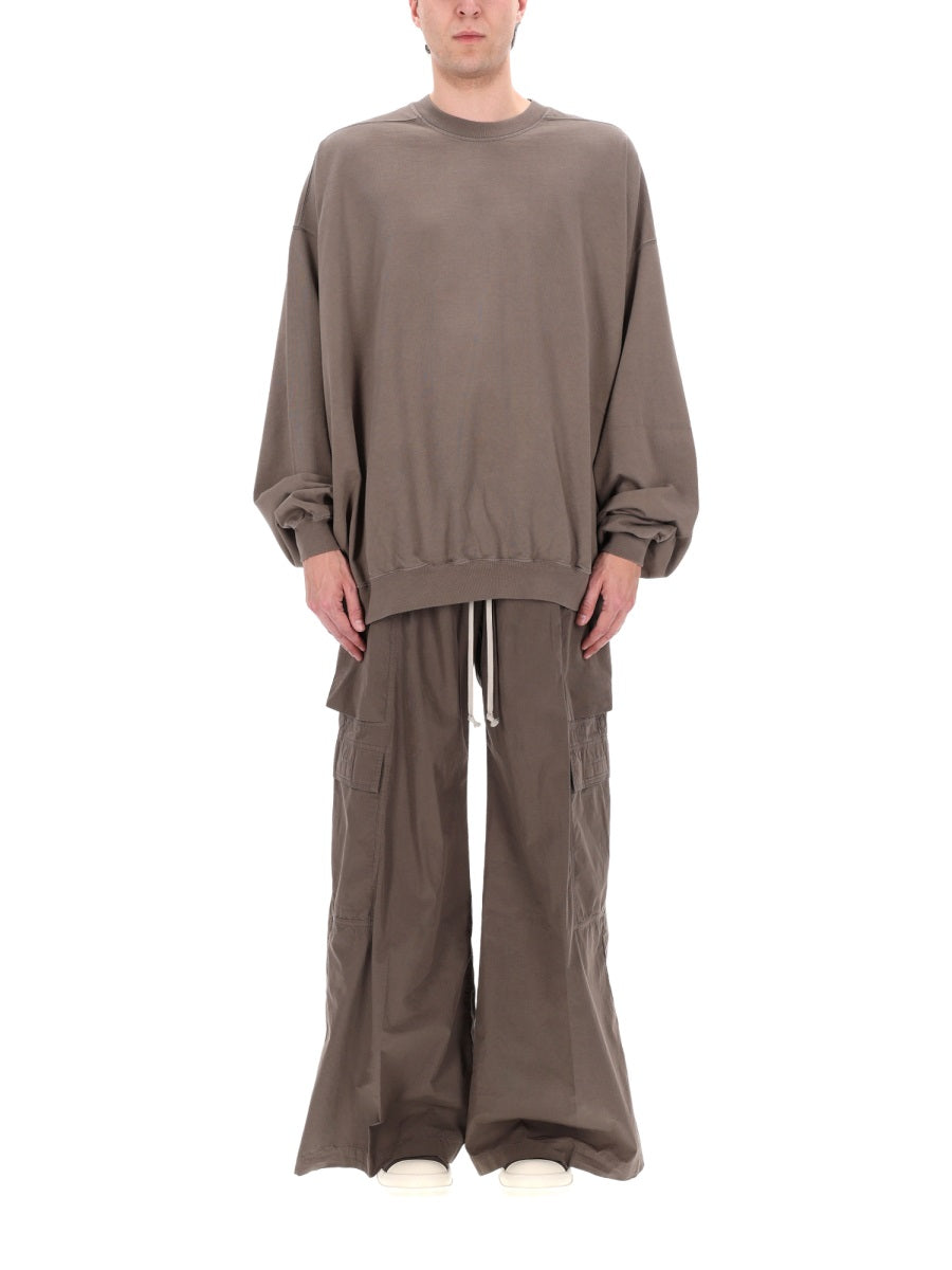 Rick Owens Drkshdw Men Felpa "Hun Crewneck" In Cotone RICK OWENS