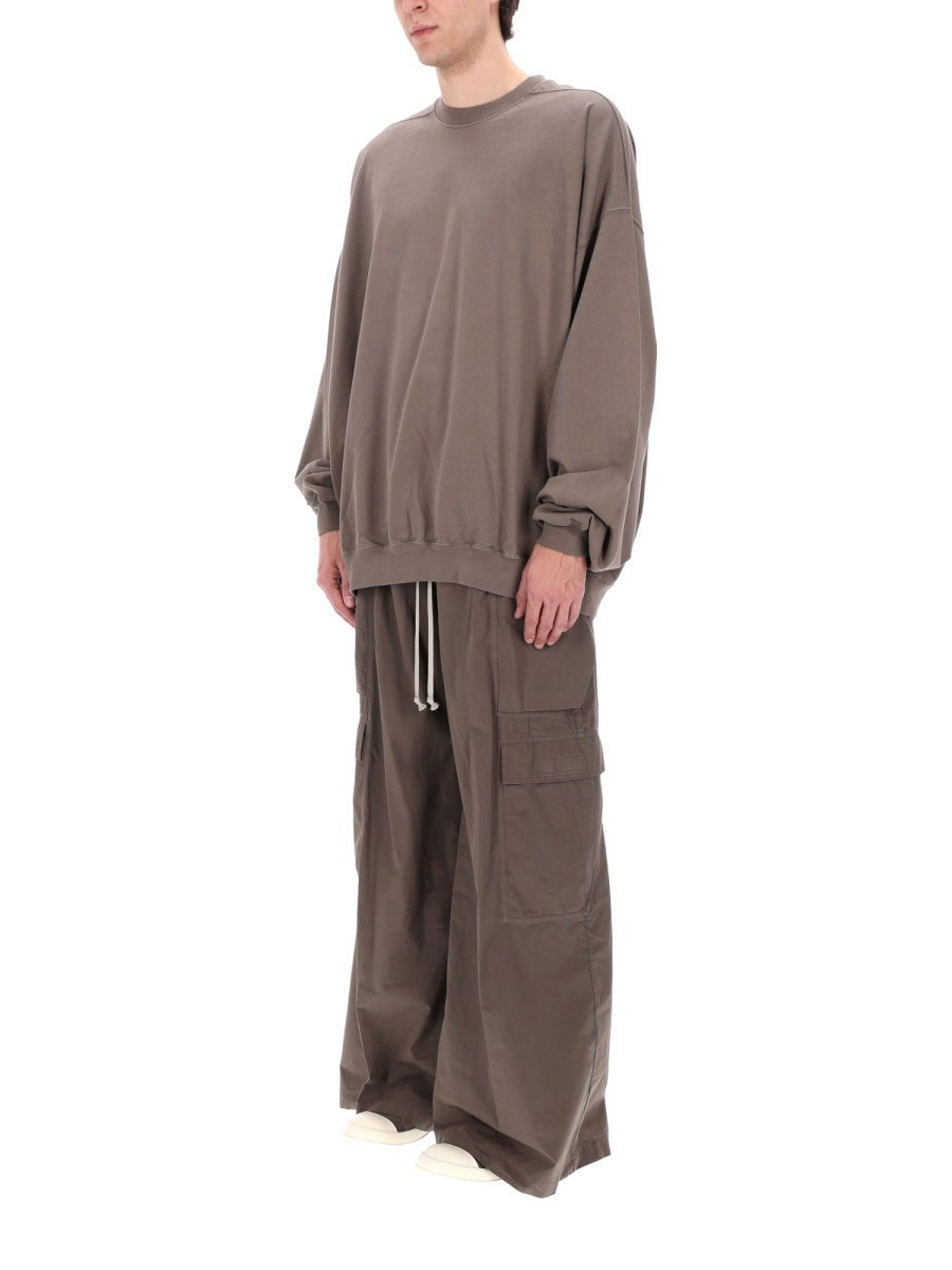 Rick Owens Drkshdw Men Felpa "Hun Crewneck" In Cotone RICK OWENS