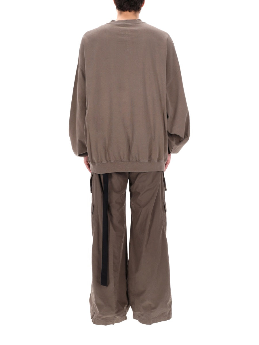 Rick Owens Drkshdw Men Felpa "Hun Crewneck" In Cotone RICK OWENS