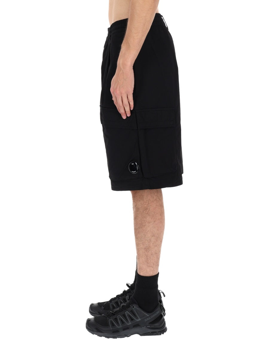 C.P. Company Men Shorts Cargo Con Patch Logo C.P. COMPANY