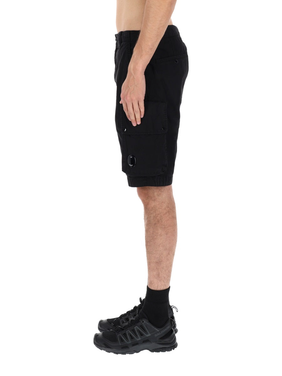 C.P. Company Men Shorts Cargo Con Patch Logo C.P. COMPANY