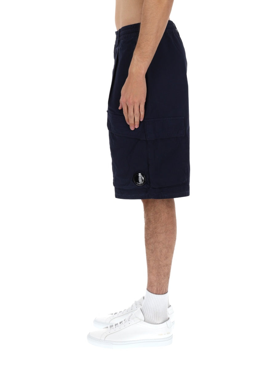 C.P. Company Men Shorts Cargo Con Patch Logo C.P. COMPANY