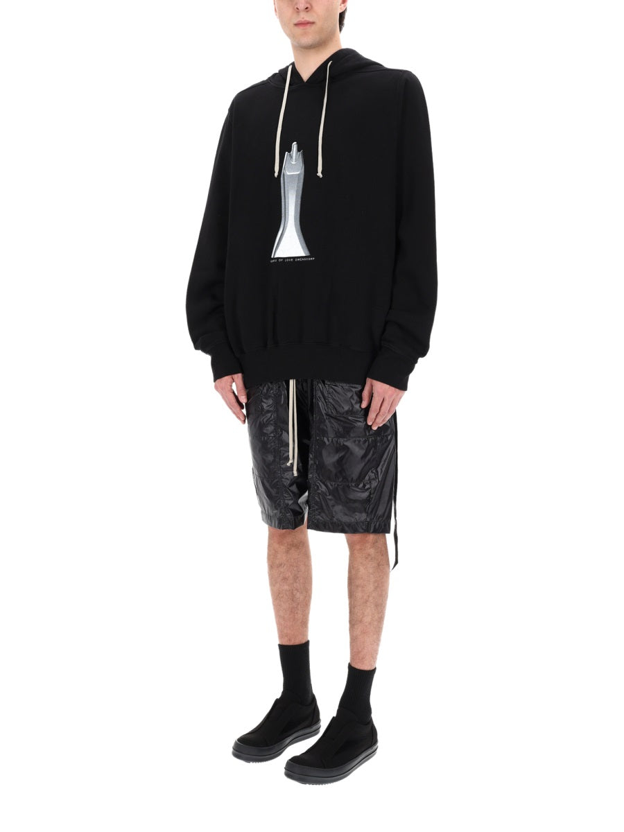 Rick Owens Drkshdw Men Felpa Con Cappuccio Oversize RICK OWENS
