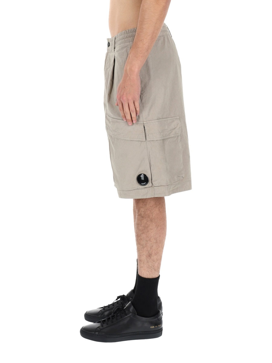 C.P. Company Men Shorts Cargo Con Patch Logo C.P. COMPANY