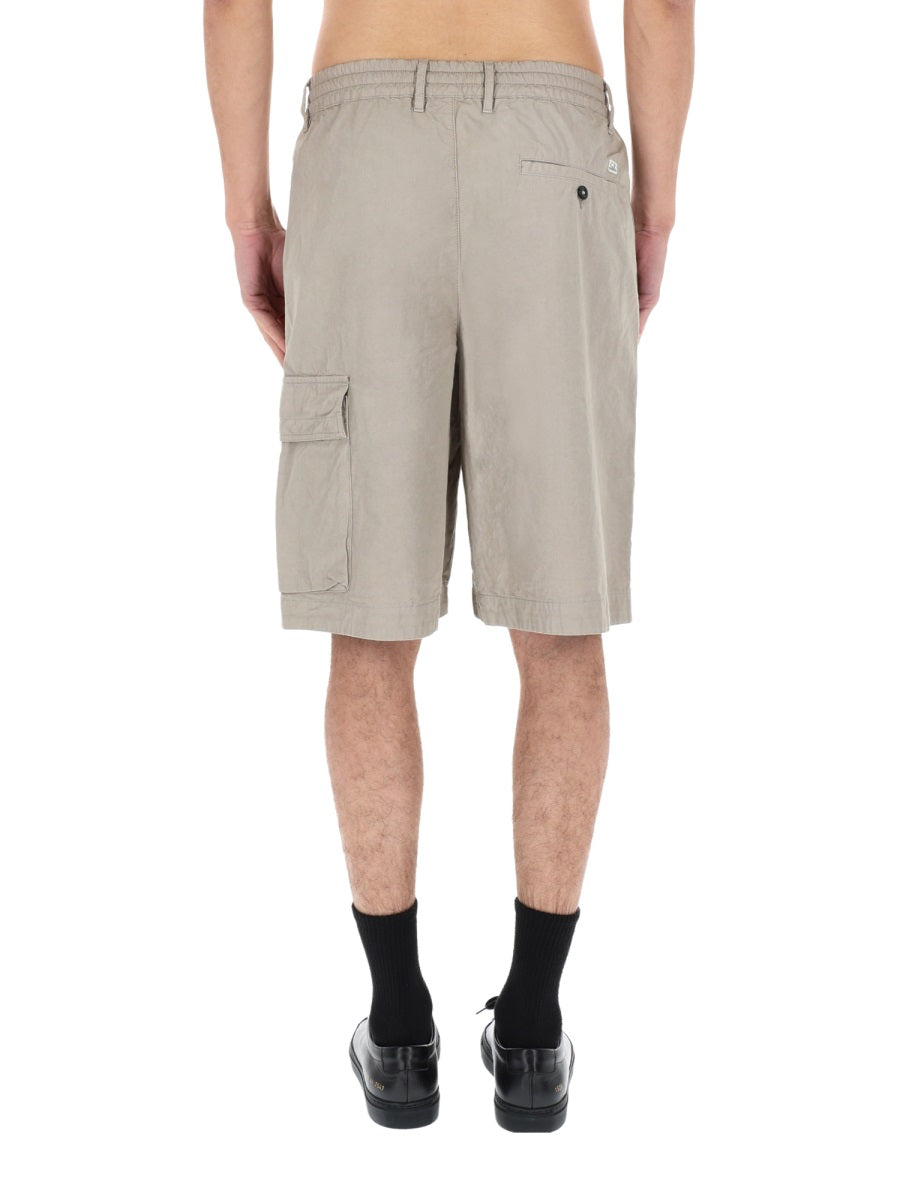 C.P. Company Men Shorts Cargo Con Patch Logo C.P. COMPANY