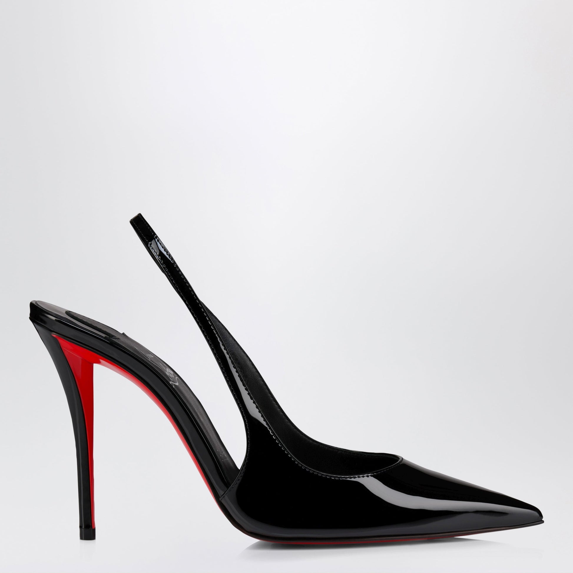 Christian Louboutin Black Miss Z Sling Court Shoes In Patent Leather Women CHRISTIAN LOUBOUTIN