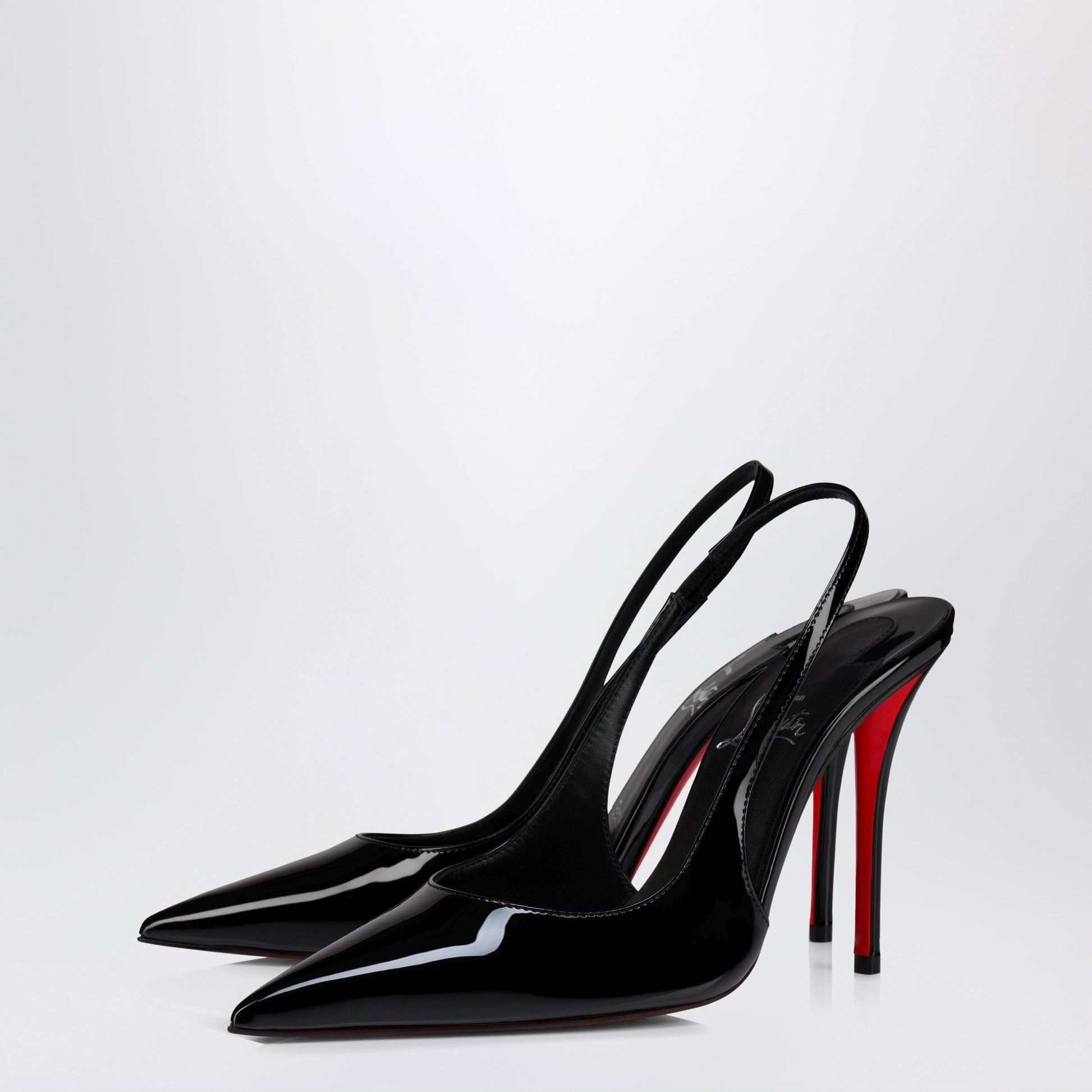 Christian Louboutin Black Miss Z Sling Court Shoes In Patent Leather Women CHRISTIAN LOUBOUTIN