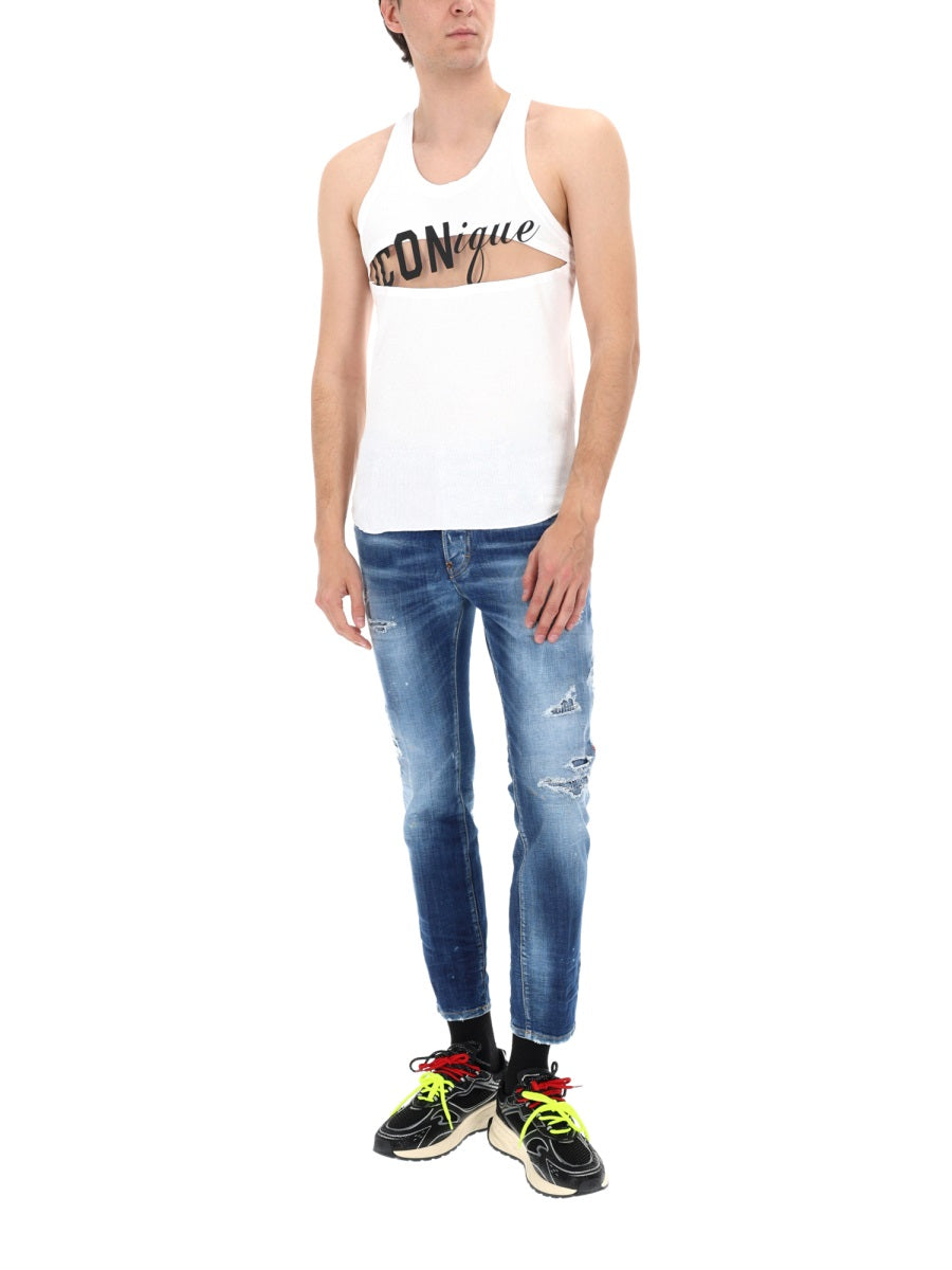 Dsquared Men Jeans "Skater" Effetto "Destroy"