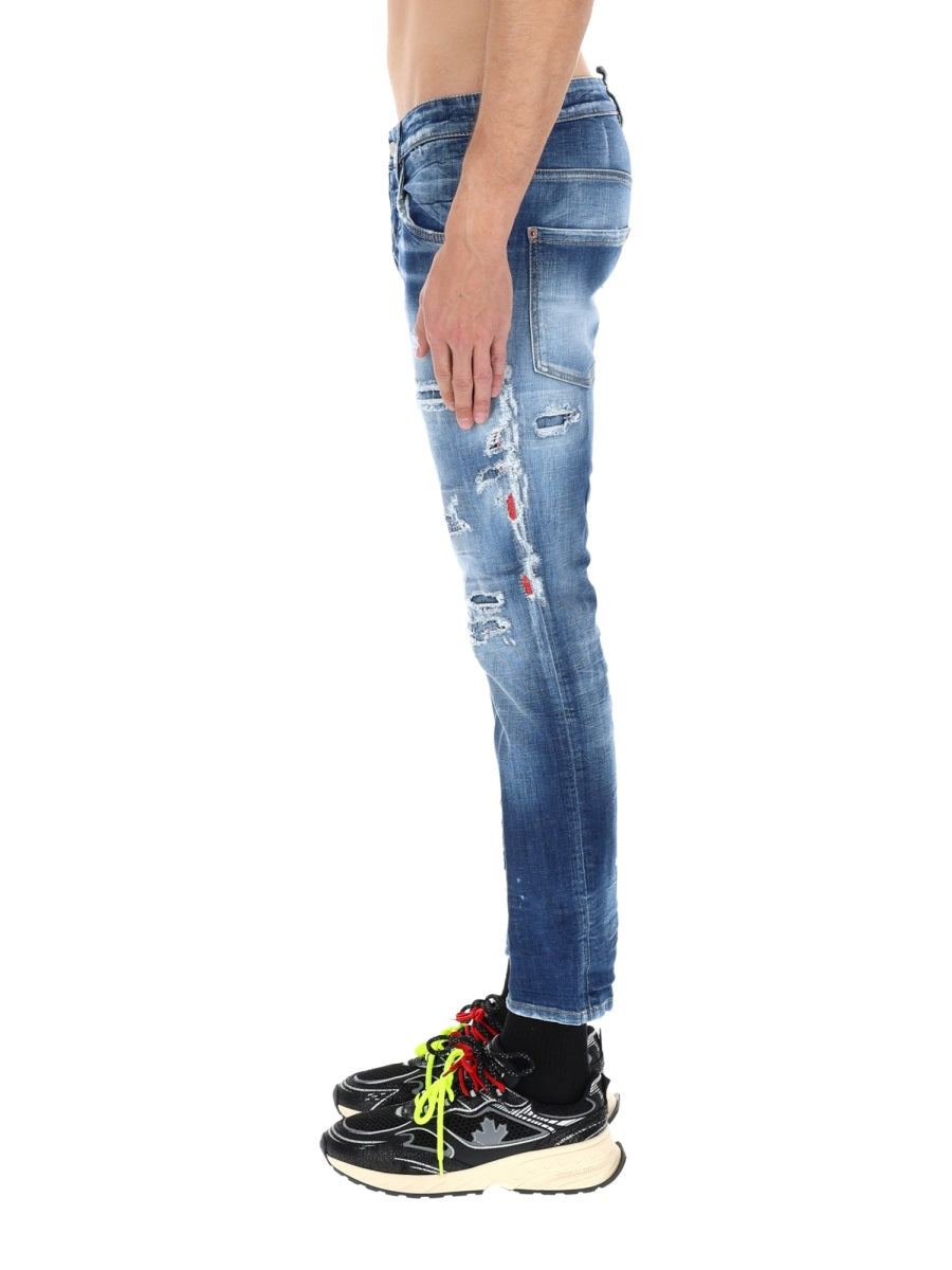Dsquared Men Jeans "Skater" Effetto "Destroy"