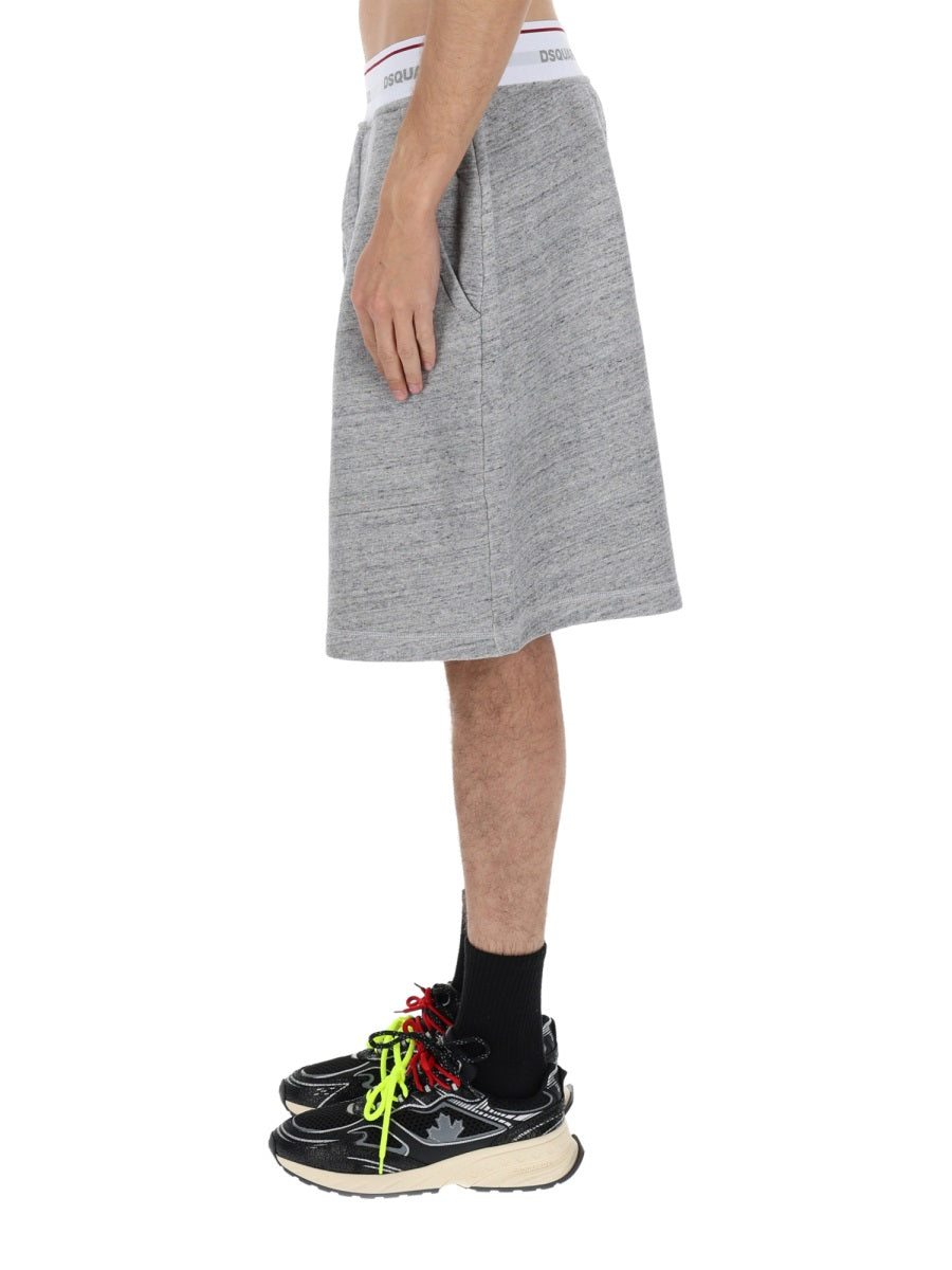Dsquared Men Shorts "Oversize" Con Logo DSQUARED2
