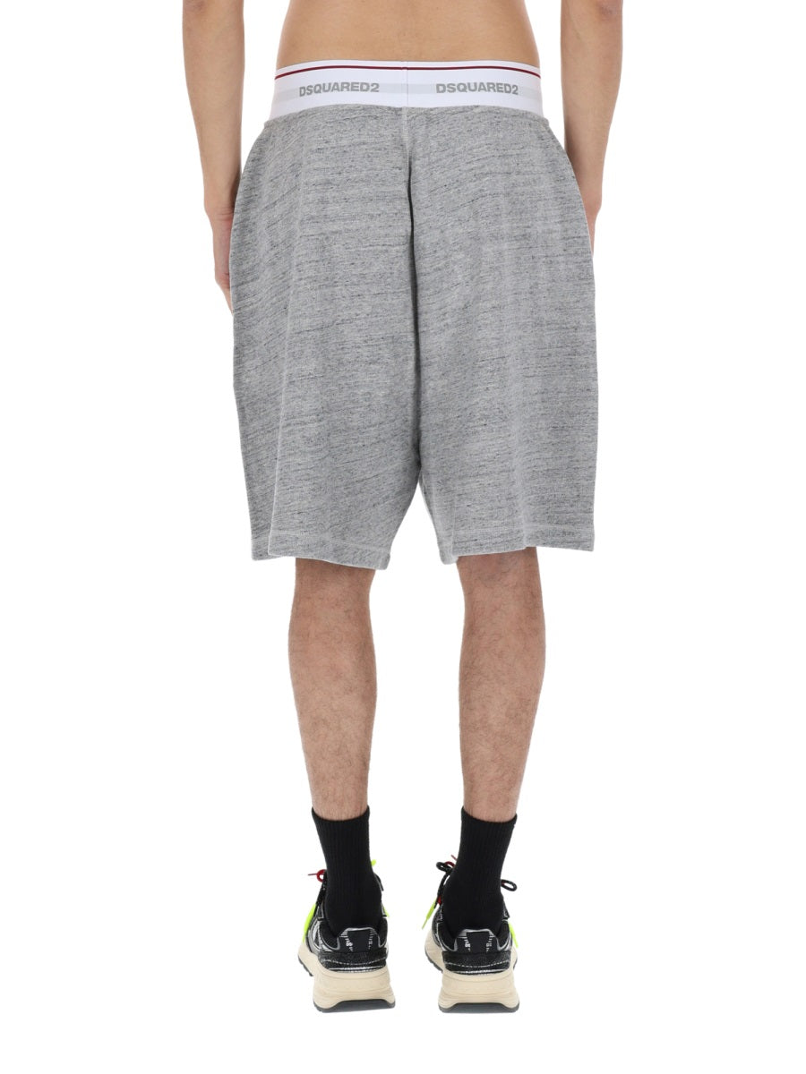 Dsquared Men Shorts "Oversize" Con Logo DSQUARED2