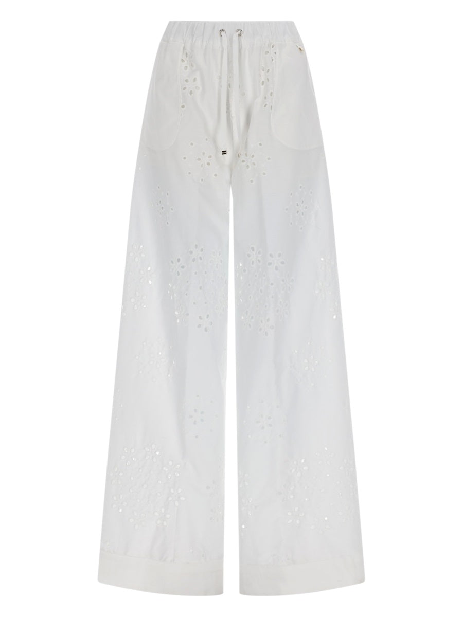 Herno Women Pantalone Traforato Con Ricamo Sangallo HERNO