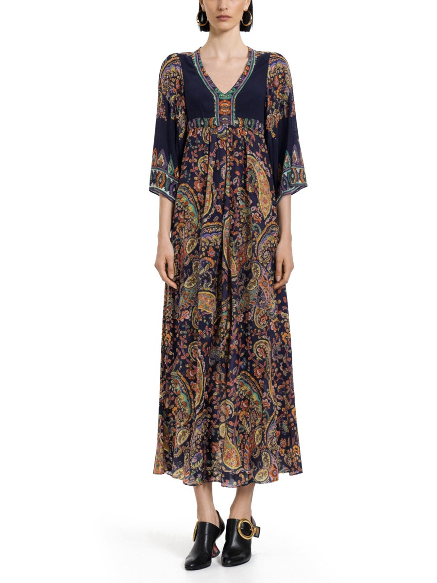 Etro Women Abito Lungo Con Stampa "Paisley" ETRO