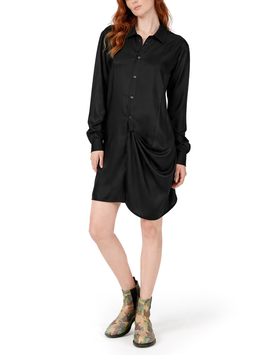 Jw Anderson Women "Tuxedo Drape" Midi Dress J.W. ANDERSON