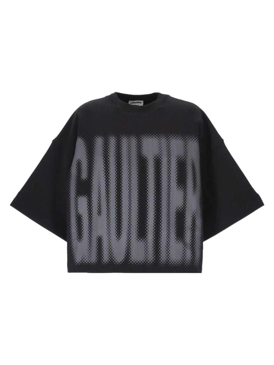 Jean Paul Gaultier Unisex T-Shirt Cropped Con Logo JEAN PAUL GAULTIER