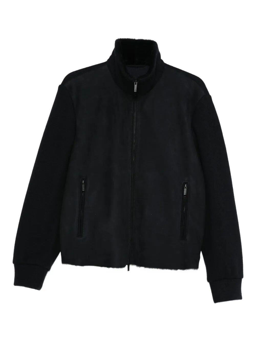 Giorgio Armani Men High-Neck Bluson Jacket With Shearling Details GIORGIO ARMANI
