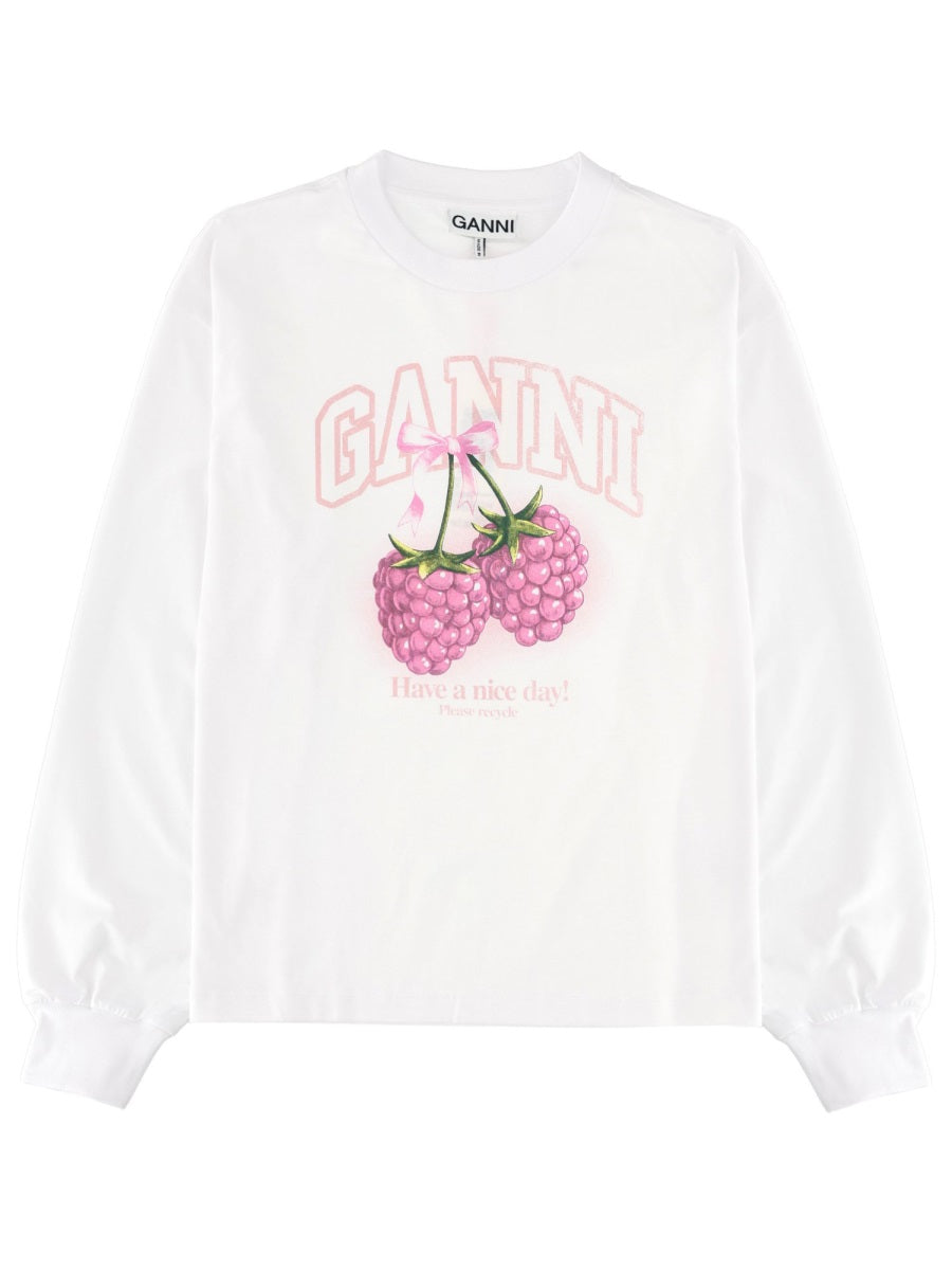Ganni Women T-Shirt "Raspberry" GANNI