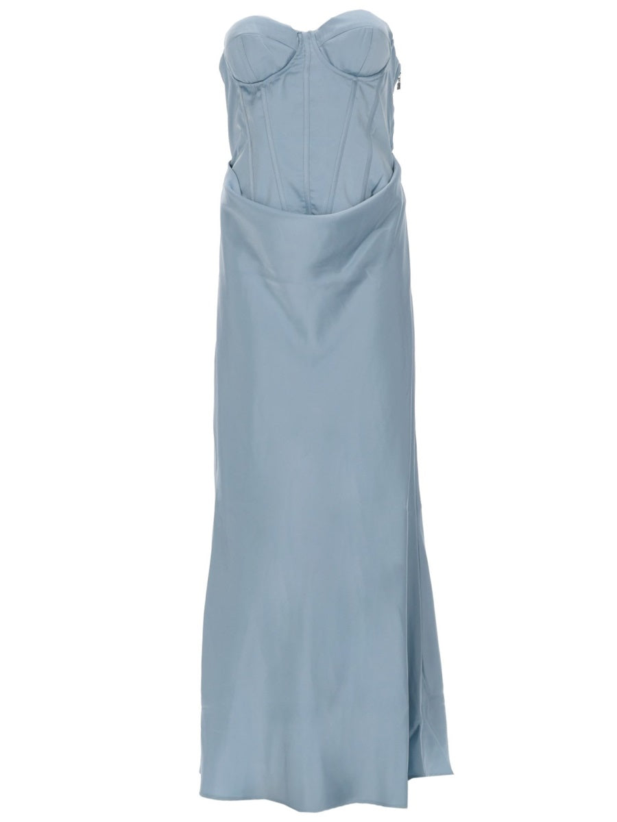 Rotate Women Abito In Satin Con Corsetto ROTATE