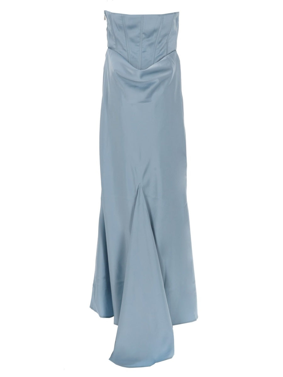 Rotate Women Abito In Satin Con Corsetto ROTATE