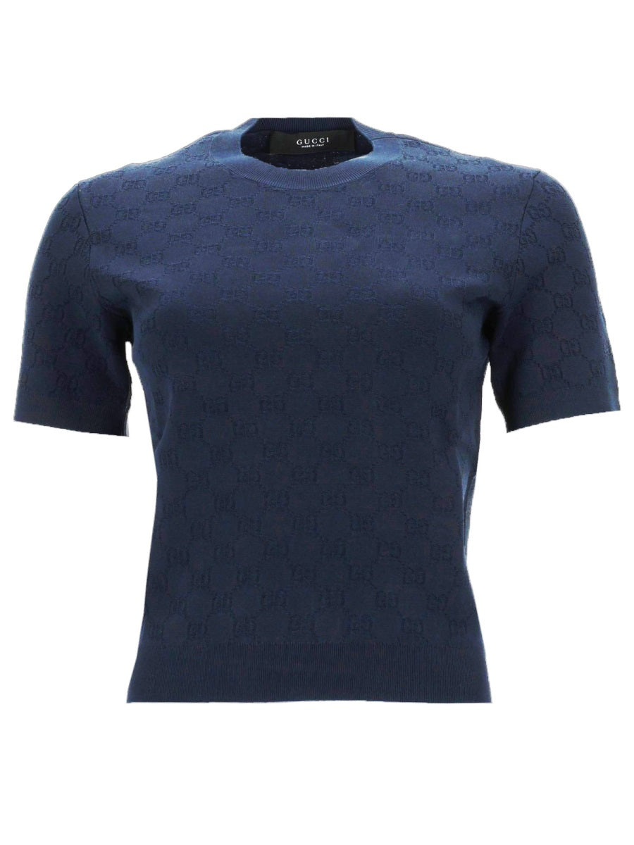 Gucci Women Top In Viscosa Jacquard Gg GUCCI