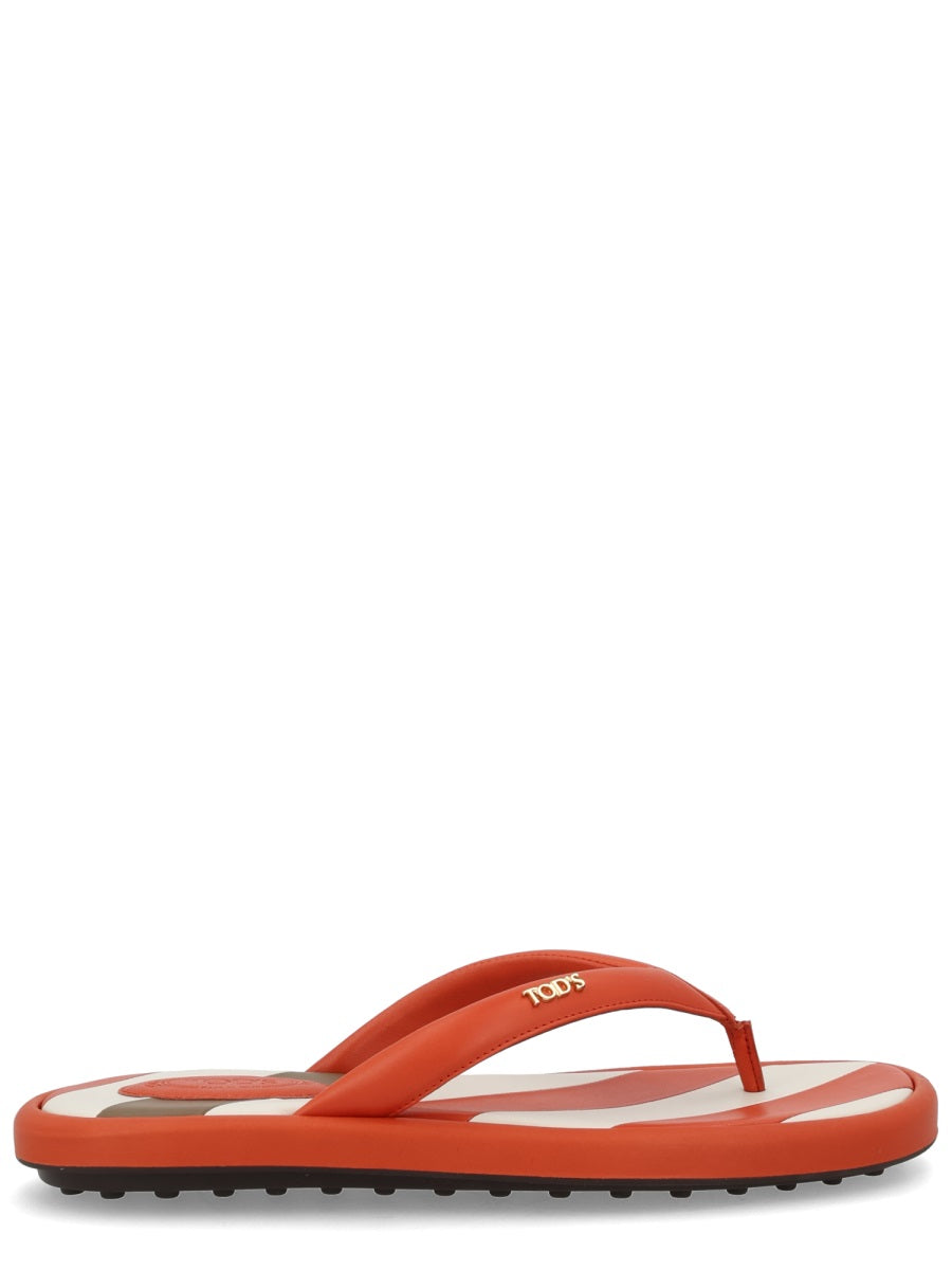Tod's Women Sandalo Infradito Con Logo TOD'S
