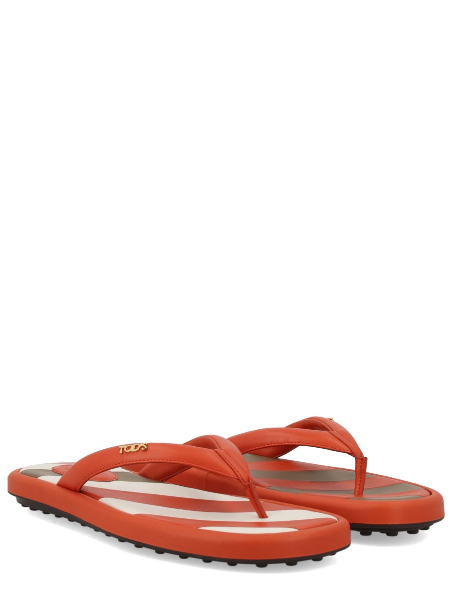 Tod's Women Sandalo Infradito Con Logo TOD'S