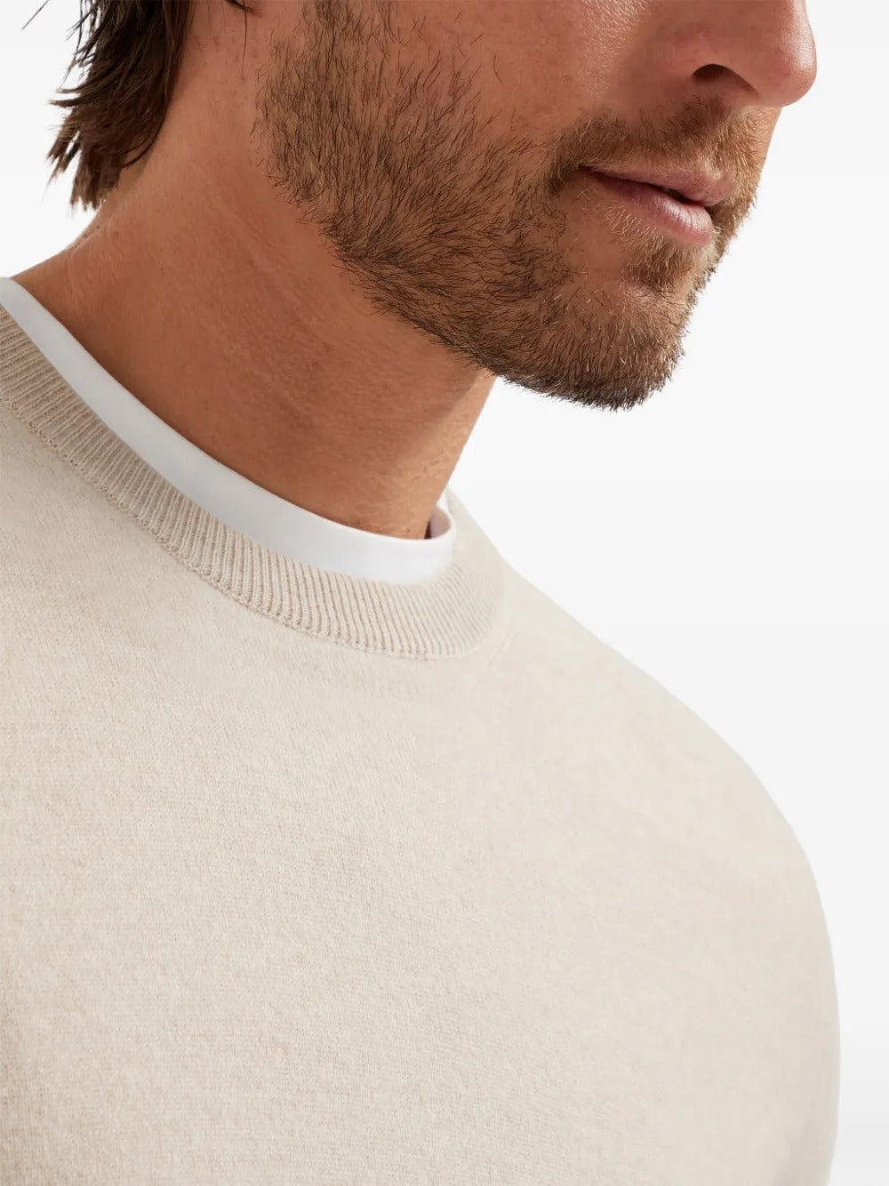 Brunello Cucinelli Men Cashmere Crew Neck Sweater BRUNELLO CUCINELLI