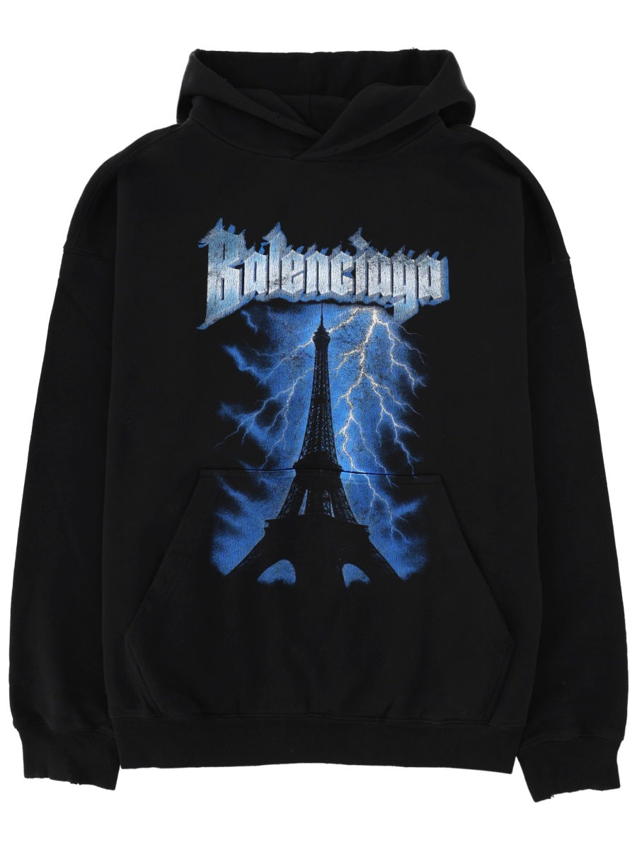 Balenciaga Men Felpa Con Stampa BALENCIAGA