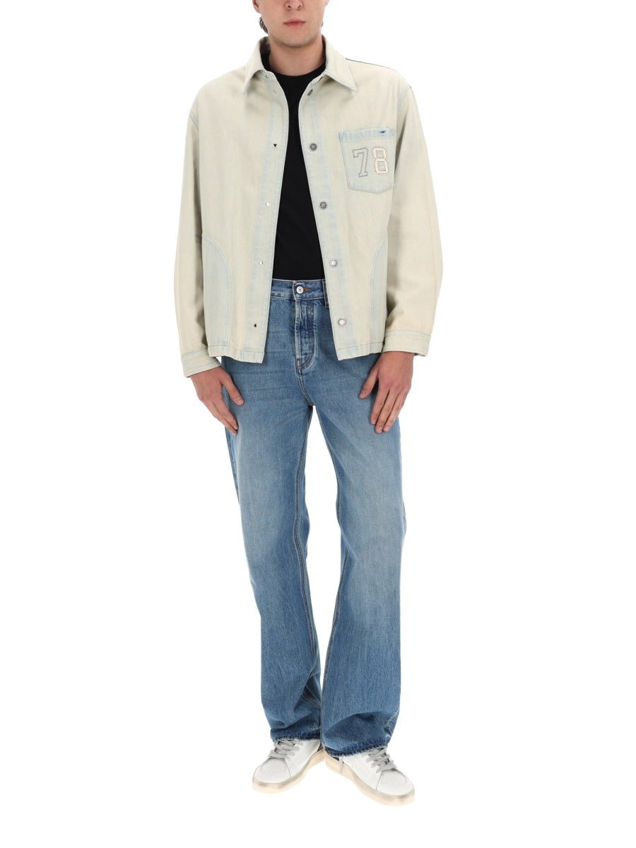 Golden Goose Men Giacca In Denim Con Tasca Ricamata GOLDEN GOOSE