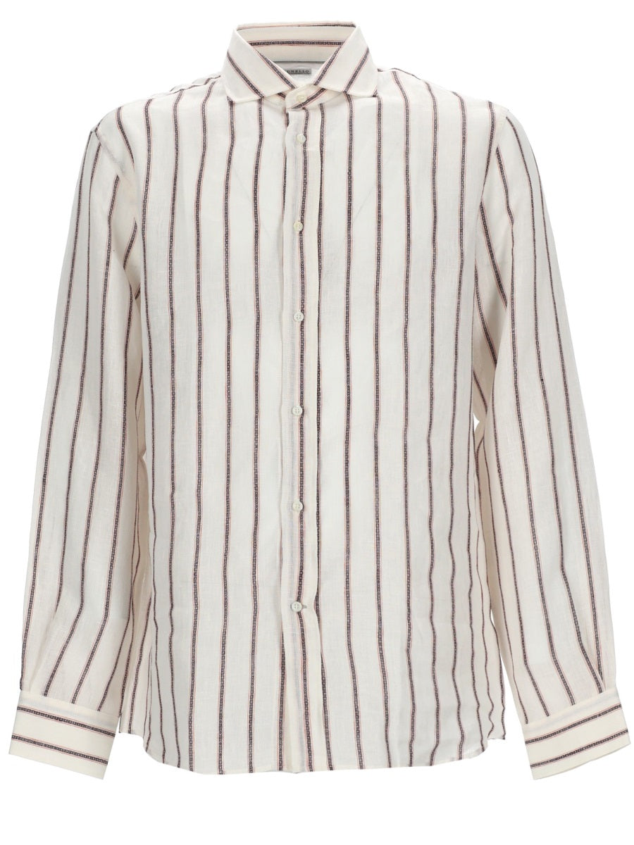 Brunello Cucinelli Men Camicia In Lino BRUNELLO CUCINELLI