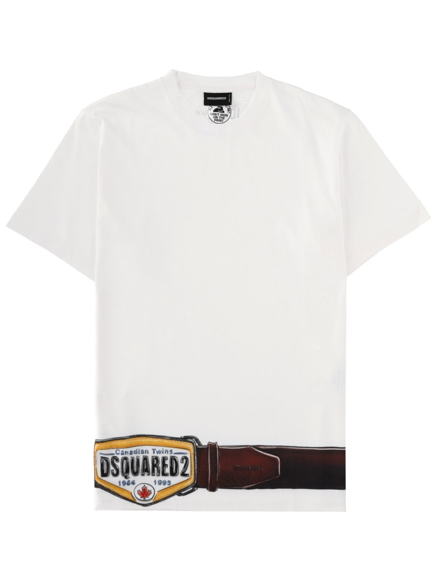 Dsquared Men T-Shirt "Iconique" Con Stampa DSQUARED2